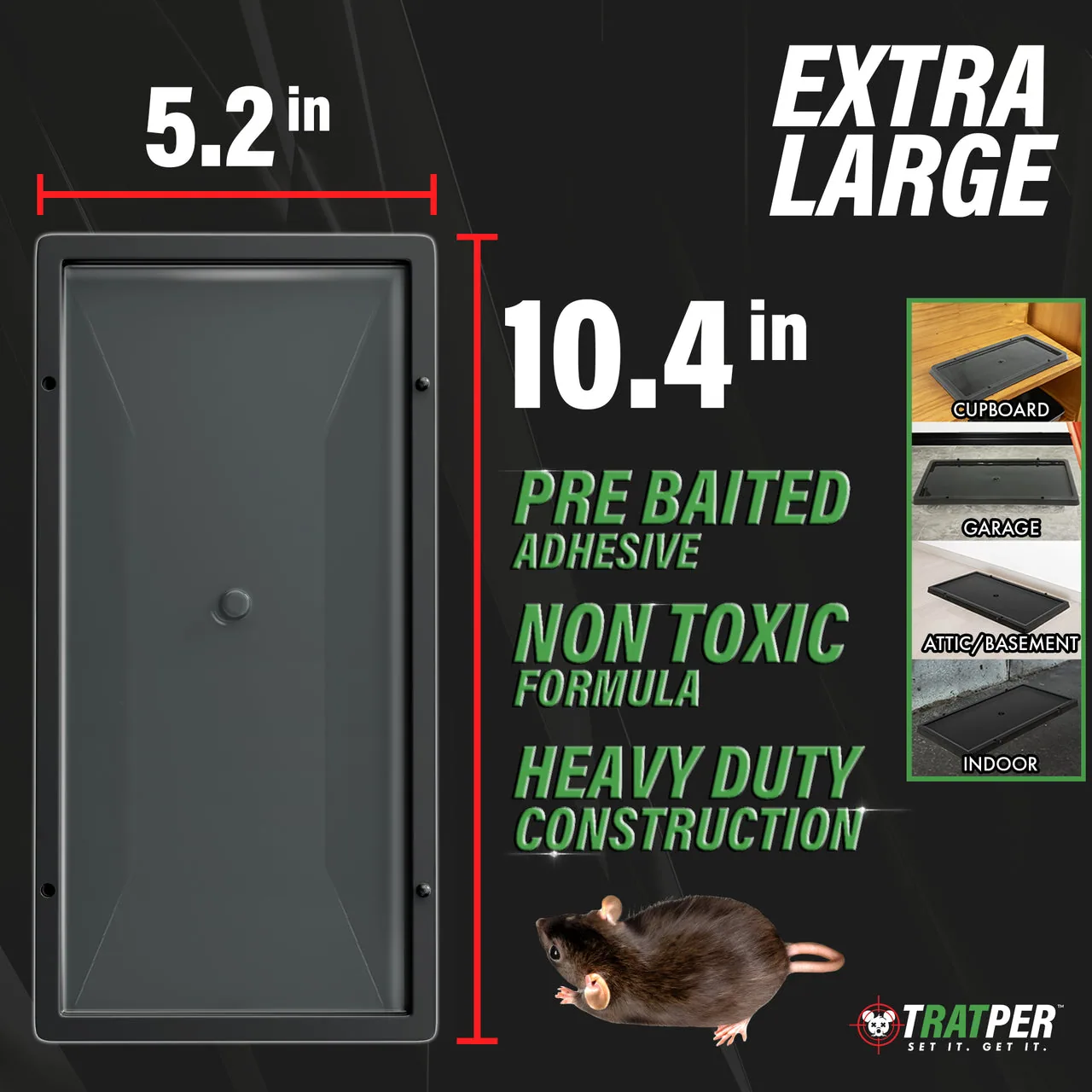 Tratper Pre-Baited Glue Trap — Bulk Case (No Returns)